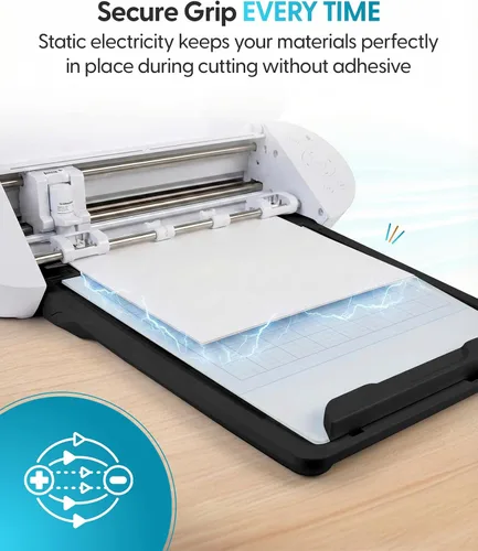 Miniatura 4 de Alfombrilla de corte electrostática Silhouette para usar con los modelos Cameo 5 y Cameo 5 Plus - 12 x 12 (negro mate)