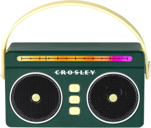 Miniatura 13 de Crosley CR3050A-FG Mini Boombox Altavoz Bluetooth Portátil Retro con Luces LED, Flamingo