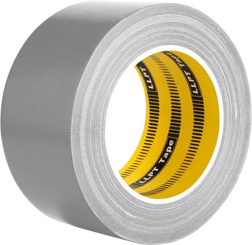 LLPT Cinta adhesiva de grado prémium de 2.36 pulgadas x 108 pies x 0.433 in, fácil desgarro, sin residuos, fuerte adhesivo, color gris plateado