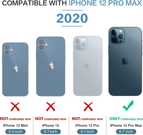 Miniatura 2 de MATEPROX - Carcasa de iPhone 12 Pro Max 6.7" 2020, diseño brillante