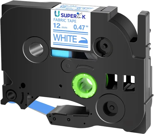 USUPERINK - 1 paquete compatible con Brother TZe-FA3 TZe FA3 TZ-FA3 TZFA3 azul marino sobre blanco 1/2 pulgada 0.472 in cinta de etiquetas para ropa