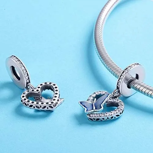 Miniatura 4 de Abalorio de Ojo del Diablo, Colgante de Cangrejo, Gato del Amor, Fritas Colgantes, Abalorio de Plata de Ley 925 para Collar y Pulsera de Mujer