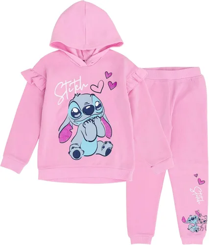 Miniatura 8 de Disney Minnie Mouse Little Mermaid Lilo & Stitch - Conjunto de sudadera con capucha y pantalones de forro polar para recién nacidos a niños grandes