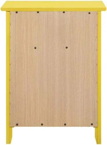 Miniatura 5 de Glory Furniture Izzy Mesita de noche de madera maciza con 1 cajón/1 puerta, color amarillo