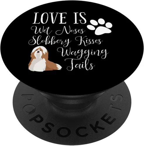 Shih Tzu Pop Socket I Love My Dog Gift Cute - PopSockets Grip and Stand for Phones and Tablets