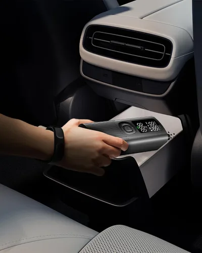 Miniatura 7 de Inflador de neumáticos portátil para neumáticos de automóvil, compresor de aire inalámbrico de 150 PSI con medidor de presión digital, apagado