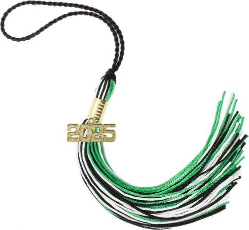 Miniatura 518 de Borla de graduación Aqua 2022, todos los colores escolares disponibles, fabricada en Estados Unidos