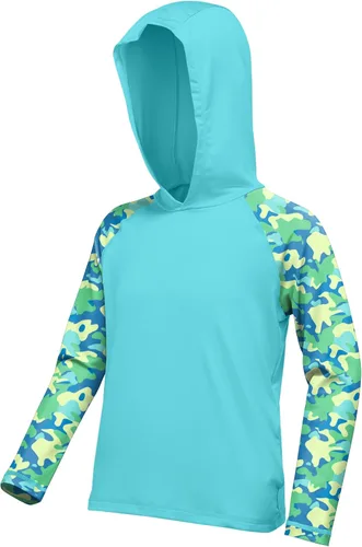 Miniatura 21 de Sudadera con capucha para niños, protección solar UPF 50+, manga larga, protección solar UV, camisa de pesca para niños y jóvenes, camisas de agua