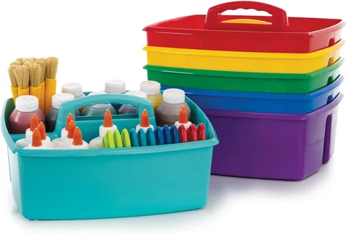 Miniatura 26 de Storex, clasificador grande para manualidades para salón de clases con tazas, 13 x 11 x 6.575 pulgadas, verde, caja de 2 unidades (00983A02C)