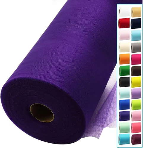 Miniatura 14 de Rollos de tela de tul dorado antiguo de 54 pulgadas por 10 yardas, rollo de tela de tul para bodas, decoraciones de Navidad, envoltura de regalos