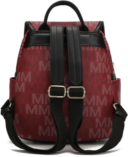 Miniatura 6 de MKF - Mochila para mujer de cuero vegano con asa superior, bolsa de viaje a la moda, mochila