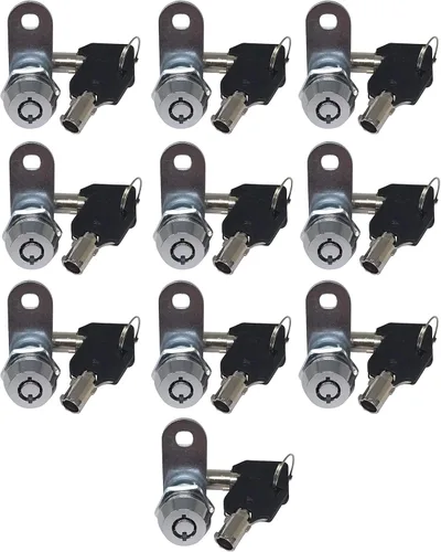 Miniatura 18 de Cerradura de leva tubular con llaves extraíbles, llaves iguales removibles. Cerradura de almacenamiento para compartimento de RV, cerraduras