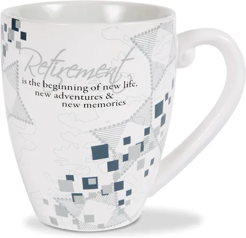 Miniatura 13 de Tazas de café Pavilion - Taza de jubilación "Mark My Words" con diseño de texto "Retirement, It's Your Time To Enjoy" - Taza de café de cerámica