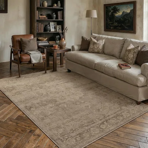 Miniatura 109 de PureCozy - Alfombra de área beige de 8 x 10, lavable, vintage, alfombra para sala de estar, dormitorio, gran alfombra suave retro de pelo bajo