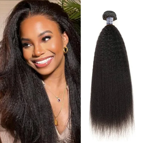Amella Hair Kinky Straight Bundles,10 inch Kinky Straight Human Hair Bundles,100% Unprocessed Brazilian Virgin Human Hair Bundles