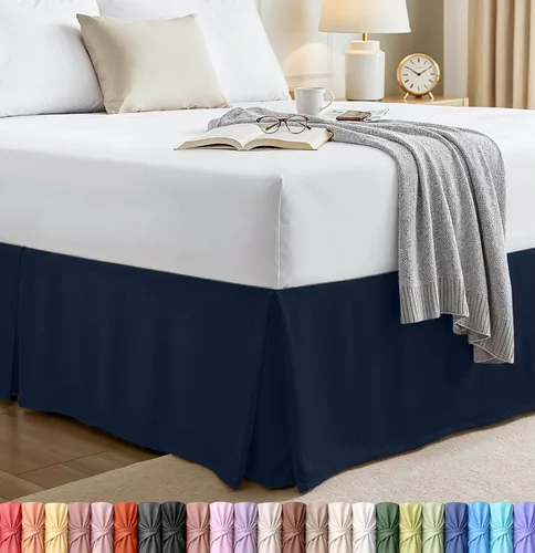 Miniatura 9 de Utopia Bedding Falda para cama individual – Paquete de 20 – Volantes plisados cuádruples suaves – Fácil ajuste con caída a medida de 15 pulgadas