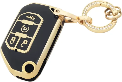 Funda para llavero para Jeep con llavero de TPU suave para llave de automóvil, compatible con Jeep Gladiator JT Sahara JLU Jeep Wrangler JL JLU