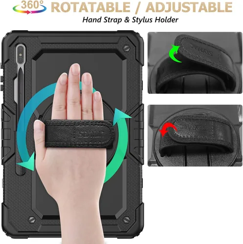 Miniatura 3 de SEYMAC stock Funda para Samsung Galaxy Tab S7 FE / S8 Plus 5G Funda de 12.4 pulgadas con protector de pantalla portalápices