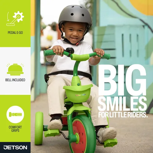 Miniatura 4 de Jetson Light-Up Trike, Front and Rear Baskets, Multi-Colored LED Lights, Seatbelt and Bell