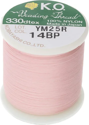Miniatura 16 de Hilo de nailon para cuentas KO, color blanco, japonés encerado al 100%, 330TEX, resistente a enredos, carrete de 50 m / 55 yardas, para proyectos