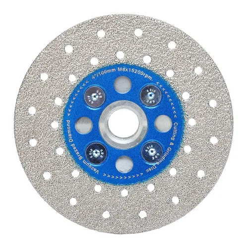 Miniatura 2 de Hoja de pulido de azulejos de 4 "Hoja de corte de granito con corte y molienda de brida extraíble 5/8-11 para baldosas de granito de mármol Pocelain