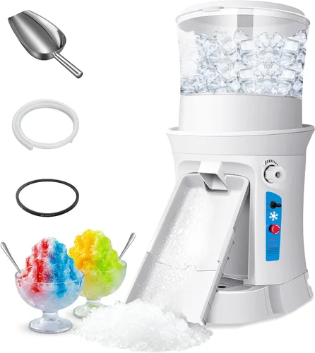 Miniatura 10 de Afeitadora eléctrica de hielo, máquina de hielo afeitado de 250 W, máquina de afeitar de hielo ajustable de grosor de 265 libras/hora de rotación