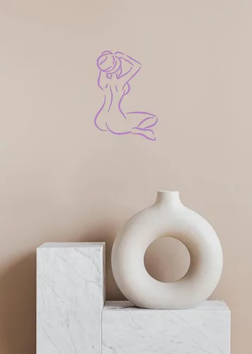 Miniatura 6 de Naked girl wall decor bathroom mural bedroom wall decal romantic wall sticker m297 (22 in x 15 in, lime green)