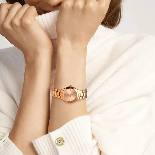 Miniatura 7 de BUREI Reloj de negocios para mujer con fecha de día, movimiento de cuarzo analógico, pulsera de acero inoxidable de oro plateado, reloj de moda