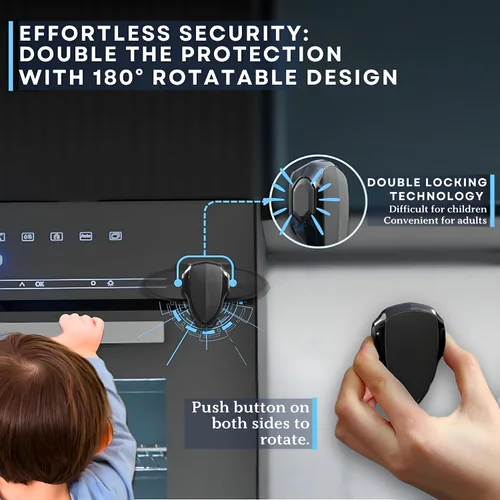 Miniatura 6 de BABY PROOF ME Horno de seguridad para niños, 1 paquete, cerradura de puerta para horno, seguridad infantil, horno a prueba de bebés, resistente al