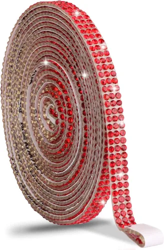 Miniatura 23 de Cinta de cristal autoadhesiva, calcomanías de diamantes de imitación para envoltura de regalos, manualidades, proyectos de decoración, bodas