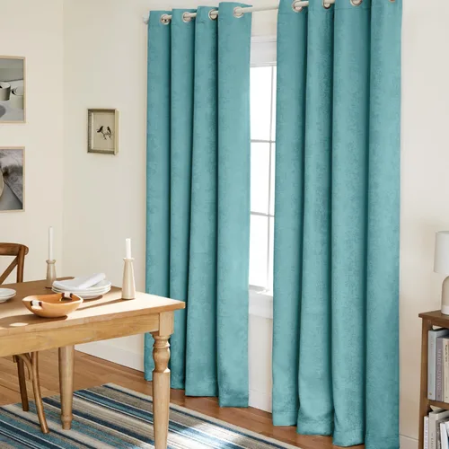 Miniatura 15 de TOWN & COUNTRY EVERYDAY - Cortinas de satén texturizado pesado sólido con lustre para interior, opacidad que oscurece la habitación, con ojales