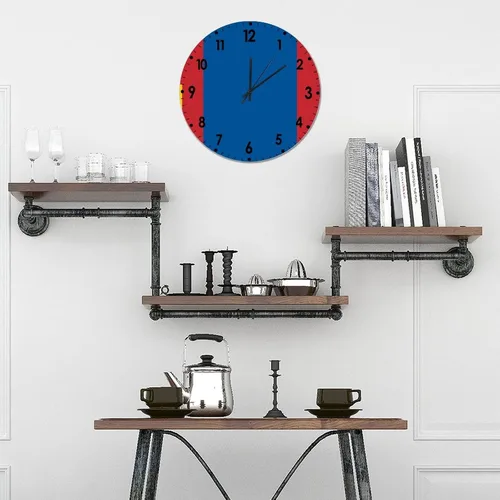Miniatura 434 de Cheyan Reloj de pared con bandera de Canadá de 12 pulgadas, silencioso, sin tictac, de PVC, funciona con pilas, reloj redondo decorativo, regalo