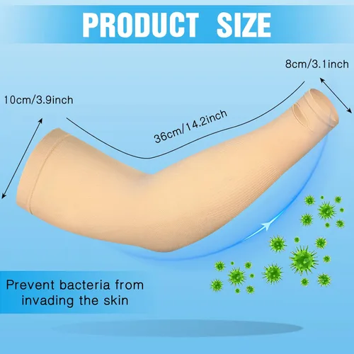 Miniatura 5 de Janmercy 4 pares de fundas protectoras para el brazo para piel fina y ancianos, funda protectora de piel para ancianos, moretones, abrasiones