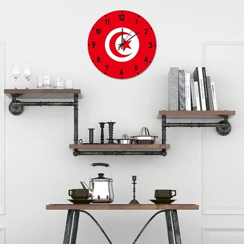 Miniatura 419 de Cheyan Reloj de pared con bandera de Canadá de 12 pulgadas, silencioso, sin tictac, de PVC, funciona con pilas, reloj redondo decorativo, regalo