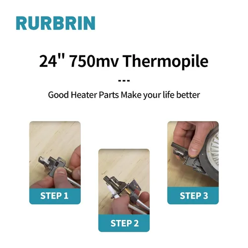 Miniatura 4 de (2PCS) Generadores de Termopila Q313A de 24" 750mv Compatibles con Heat Glo Heatilator, Termopar de Chimenea de 750 Milivoltios, Compatibles
