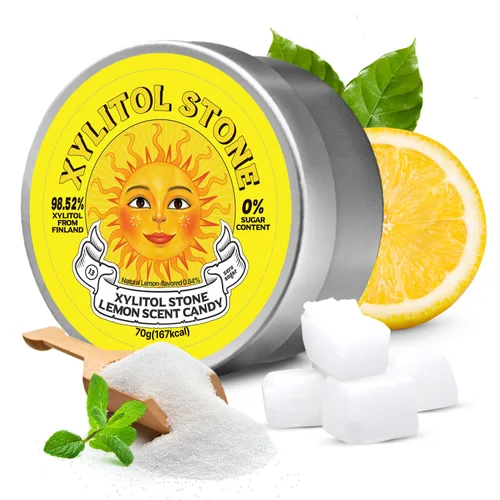 Miniatura 10 de Xylitol Stone Caramelos sin azúcar - Veganos y compatibles con dieta cetogénica, caramelos duros únicos sin azúcar - Dulces con 100% sabor natural