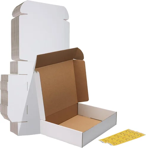 Miniatura 16 de HORLIMER Paquete de 40 cajas de envío de 5 x 5 x 5, caja de cartón corrugado blanco para correo, embalaje, pequeñas empresas