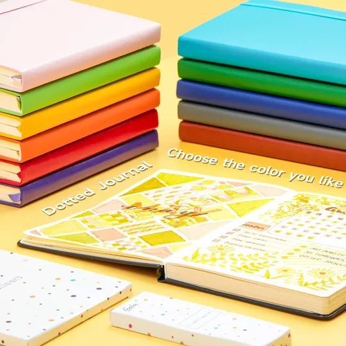 Miniatura 4 de feela Kit de Diario con Puntos, Cuaderno Planificador de Tapa Dura con Cuadrícula de Puntos para Principiantes Mujeres y Niñas, Toma de Notas