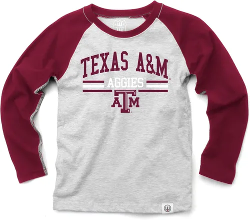 Miniatura 72 de Wes and Willy NCAA playera raglán de manga larga para niños