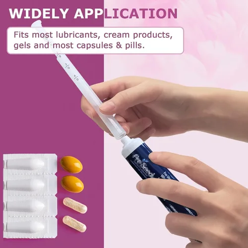 Miniatura 5 de Nieteyrue Aplicadores vaginiales de plástico para crema (40 paquetes) Versión actualizada y marcas de dosificación envueltas individualmente que se
