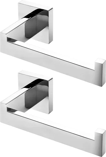 Miniatura 8 de HITSLAM Soporte de Papel Higiénico Negro Mate para Montar en Pared Premium de Acero Inoxidable 304 Soporte Cuadrado de Rollo de Papel Higiénico