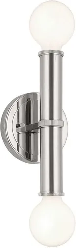Miniatura 4 de Kichler Torche - Aplique de pared (2 luces, 9.75") en níquel pulido