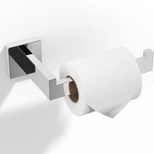 Miniatura 9 de HITSLAM Soporte de Papel Higiénico Negro Mate para Montar en Pared Premium de Acero Inoxidable 304 Soporte Cuadrado de Rollo de Papel Higiénico