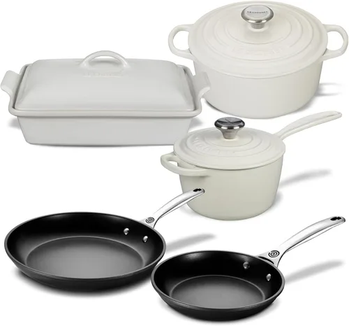 Miniatura 12 de Le Creuset Juego completo de utensilios de cocina de hierro fundido esmaltado multiusos con perillas SS, cerámica y antiadherente endurecido PRO