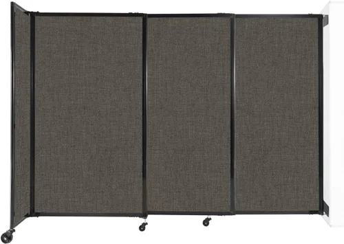 Miniatura 183 de Divisor de habitación de pared recta deslizante montado en la pared Anchos ajustables Ruedas de bloqueo Separador de habitación Paneles