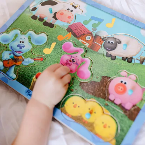 Miniatura 5 de Melissa & Doug Blue's Clues & You! Rompecabezas de madera con sonido - Granja musical (6 piezas)