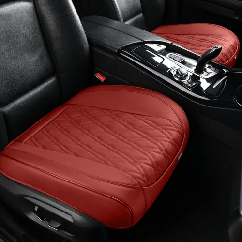 Miniatura 10 de TIEHESYT 1 funda de piel napa para automóvil, funda de asiento delantero inferior para automóvil, cojín de asiento sin respaldo, antideslizante