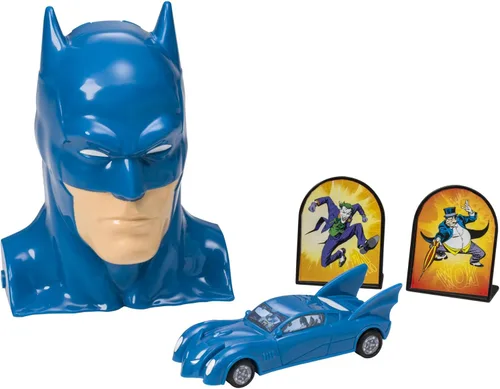 Miniatura 7 de DecoSet® Batman™ to the Rescue Cake Topper, 4 piezas de decoración para tartas, incluye estuche Batman™ con un lanzador de móvil plegable oculto