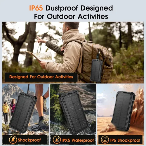 Miniatura 7 de BLASOUL Solar Charger 49800mAh Power Bank - Wireless Portable Phone Charger with 4 Built-in Cable,22.5W Fast Charging External Battery Pack PD 3.0