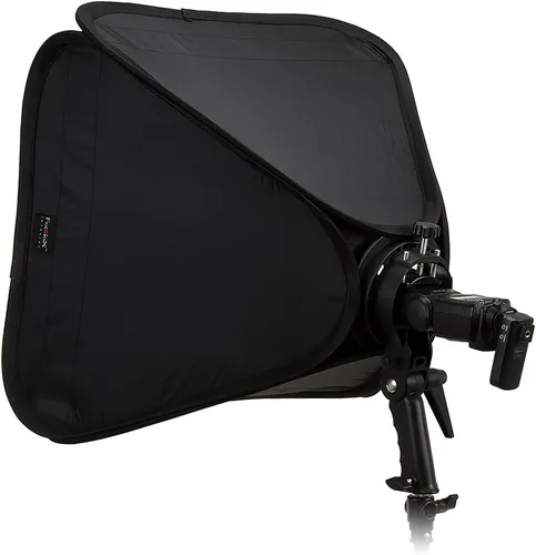 Miniatura 3 de Fotodiox Softbox plegable de 32 x 32 pulgadas, kit de flash 2X con disparadores remotos para Nikon - Dos softboxes plegables y soportes de luz